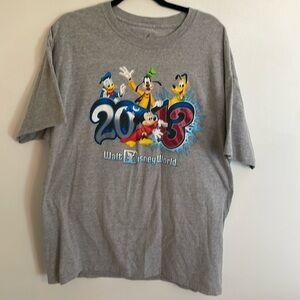 Unisex 2013 Walt Disney World T-Shirt Size XL Color Grey